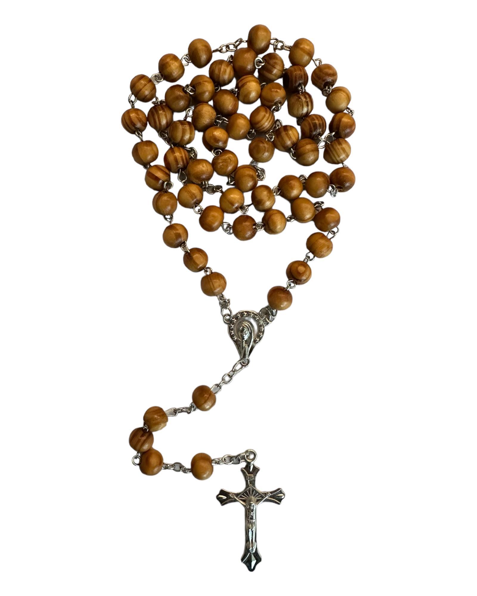 Große handgefertigte hölzerne Rosenkranz Perlen katholisch