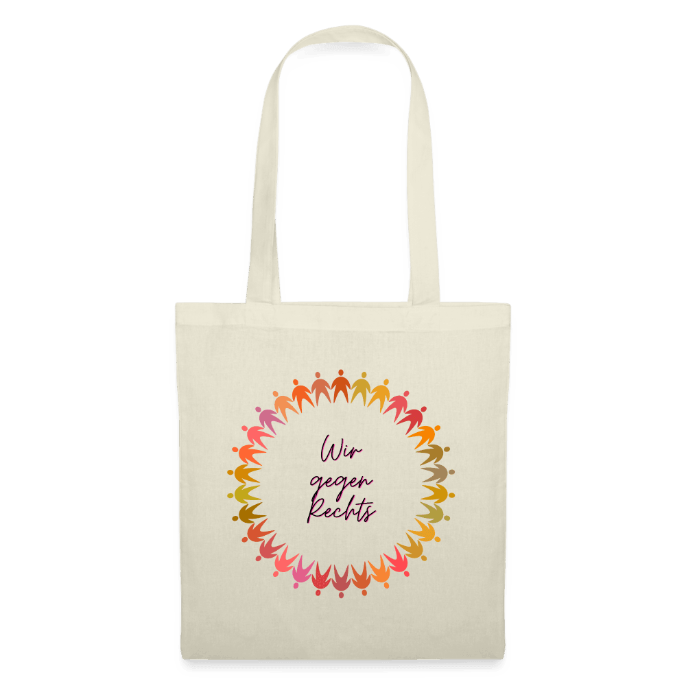 Wir gegen Rechts - Stoffbeutel mit Menschenkette - Katholisch-Shop