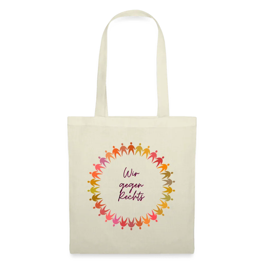 Wir gegen Rechts - Stoffbeutel mit Menschenkette - Katholisch-Shop