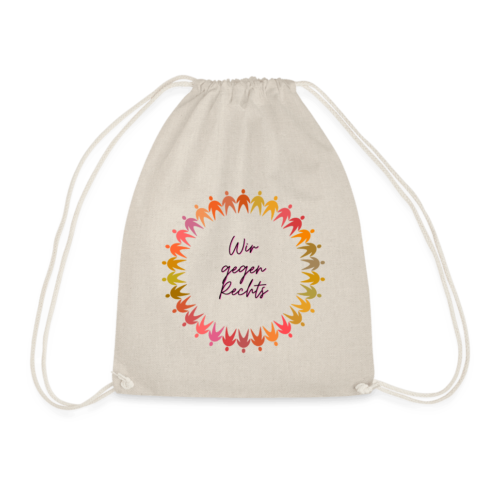 Wir gegen Rechts - Turnbeutel mit Menschenkette - Katholisch-Shop