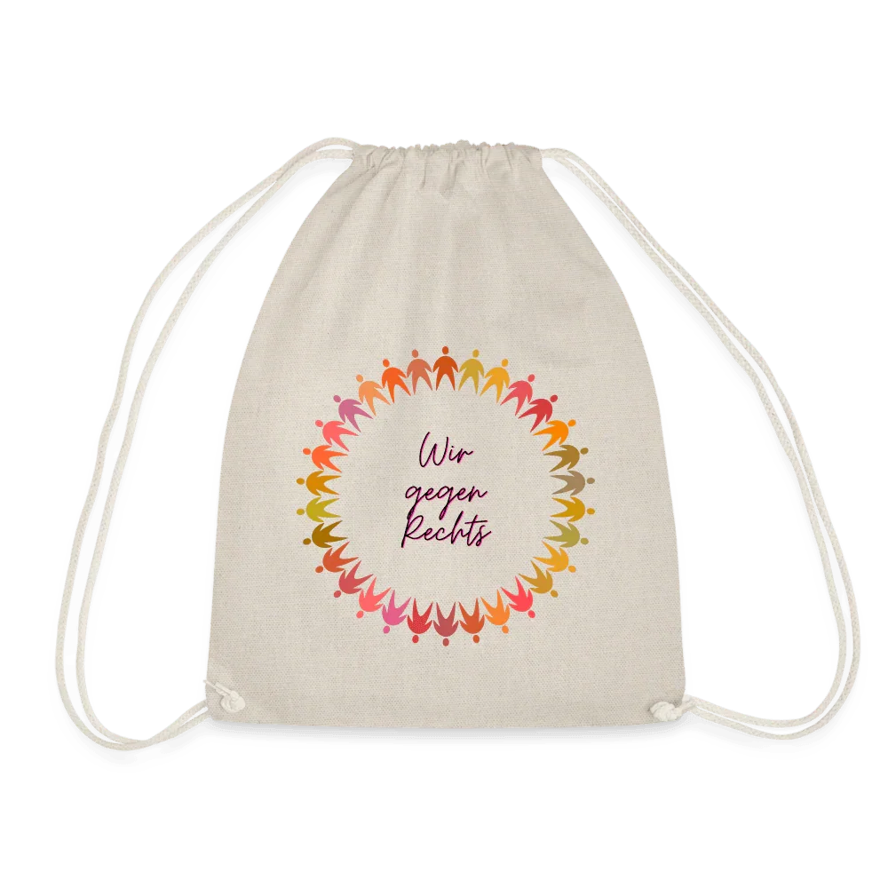 Wir gegen Rechts - Turnbeutel mit Menschenkette - Katholisch-Shop