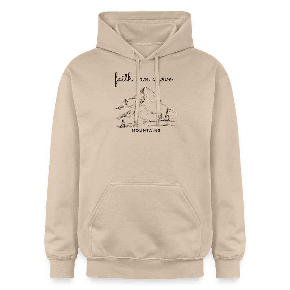 Faith can move Mountains Unisex Softstyle® Midweight Hoodie - Sand