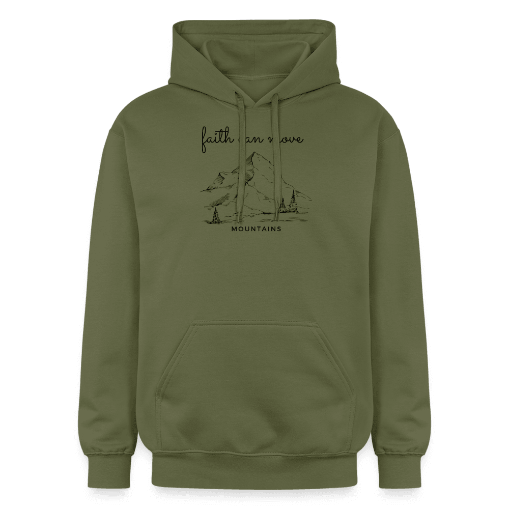 Faith can move Mountains Unisex Softstyle® Midweight Hoodie - Militärgrün
