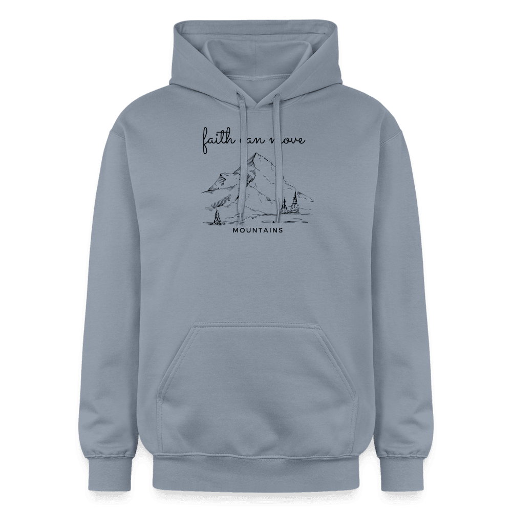 Faith can move Mountains Unisex Softstyle® Midweight Hoodie - Blau